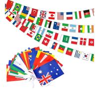 100 drapeaux de pays vibrants en polyester, bannière de drapeaux du monde, banderole internationale pour fêtes football, bars, événements culturels, décoration d'intérieur