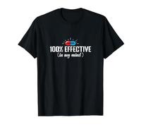 100% Efficace dans Mon Esprit T-Shirt Graphique avec Valeur, Homme, Noir, M