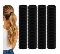 100 Élastiques à Cheveux Épais Noirs, Chouchous Sans Couture en Tissu Doux, Attaches Cheveux Élastiques pour Queue de Cheval, Tresses, Chignons, Sport, École, Femme Homme Enfant