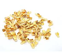 100 EMBOUTS CACHE NOEUDS A ECRASER METAL DORE 3 x 6 mm - CREATION PERLES