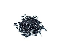 100 embouts isolés E0508/E7508/E1008/1508 | Connecteur de fil d'extrémité de cordon, sertissage électrique pressé à froid(Black,E7508)