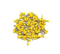 100 embouts isolés E0508/E7508/E1008/1508 | Connecteur de fil d'extrémité de cordon, sertissage électrique pressé à froid(Yellow,E6012)