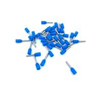 100 embouts isolés E0508/E7508/E1008/1508 | Connecteur de fil d'extrémité de cordon, sertissage électrique pressé à froid(Blue,E10-12)