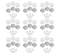 100 Ensembles Badge Vierge à Bouton Argenté, Insigne Inachevé