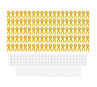 100 ensembles de broches de badge en fer- vierges, boutons de 44 mm pour les fournitures de fête prénatale, d’anniversaire et de mariage, accessoires de corsage résistants à l (Jaune)