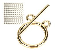 100 Ensembles de Fermoirs à Bascule en Alliage, Fermoir OT Rond IQ Fermoir à Bascule Clip Artisanat DIY Collier Chaîne Bracelets Résultats OT Boucle Bijoux Fermoir Connecteurs
