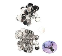 100 ensembles de pièces pour boutons à épingle, fournitures pour la fabrication de badges métalliques vierges, avec clip en fer résistant et film de protection, kit artisanal DIY (50MM)