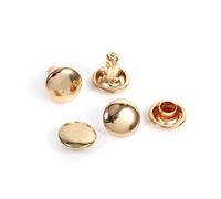 100 Ensembles de Rivets D'artisanat en Cuir, 8 X 8 Mm, Rivets à Double Capuchon en Métal, Artisanat en Cuir, Goujons de Décoration(Or)