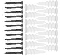 100 Ensembles Kit de Chevilles Auto-perceuses | Vis et Tubes D’expansion en Plastique Blanc, Montage Mural Sécurisé, Usage Domestique et Professionnel