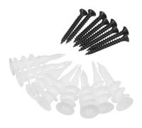 100 Ensembles Kit de Vis D’expansion Auto-perceuses | Chevilles Plastiques Blanches Incluses, Filetage Large, Montage Rapide, pour Cloisons Sèches et Fixations Murales
