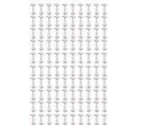 100 Ensembles Rivets à Vis à Tête Plate, Rivets en Cuir à Vis Chicago Rivets M2 Vis de Liaison en Acier Inoxydable avec Vis de Chicago pour Artisanat en Cuir, Bouton de Rivet à