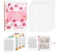 100 Envelope Saving Challenge, A5 Classeur Budget avec Challenge Tracker & Compartiments D'argent Pré-Numérotés, Budget Planner Enveloppe pour Economie Argent