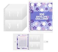 100 Envelope Saving Challenge, Classeur Budget A5, Budget Planner Enveloppe, Carnet Budget, Enveloppe Budget pour Economie Argent, Planifier vos Dépenses, 100 Jours pour Économiser 5050