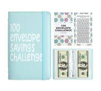 100 Envelopes Money Challenge, Budgeting Cash Folder, 7.01x4.33in Income Tracking System, Portable Design, Savings Organizer Book for Family, Buy Fund, Urgency Planning