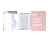 100 Envelopes Money Saving Challenge, A5 Budget Book with 25 Transparent Sheets, Reusable Savings Challenge Kit for Family Financial Management and Cash Organisation (Rose)