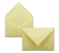 100 enveloppes à lettre - Jaune pastel - DIN C6 - 114 x 162 mm - Kuverts avec collage humide sans fenêtre pour cartes de vœux et invitations - FarbenFroh by GUSTAV NEUSER
