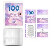 100 enveloppes Challenge - Classeur d'épargne | 100 enveloppes, livre d'économie, défi d'épargne, budget avec enveloppes pour espèces