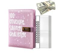 100 Enveloppes D'économie D'argent, A6 Binder Économies De Binder Épargne Livre - Moyen Facile Et Amusant D'économiser $ 5, 050 Binder Avec Des Sacs En Cash, Planificateur De Bud
