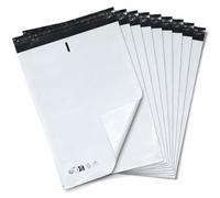 100 Enveloppes Plastiques d’Expédition 32x45 cm, 120 microns qualité Pro - Autocollantes Opaques Indéchirables - Pochettes Colis avec Marquage recyclage LDPE Obligatoire, Emballage Vinted, E-commerce
