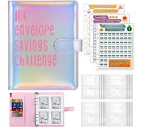 100 Enveloppes Saving Challenge, Jusqu'à 30 Jours Et Économisez 500, 100 Jours Et Économisez 5 050 Et 52 Semaines, Économisez 10 000 (Couleur)