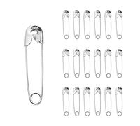 100 Épingles de Sûreté Petites en Argent 20mm - Épingles Nickelées pour Couture, Vêtements, Loisirs Créatifs, Confection, Bijoux, DIY et Réparations