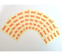 100 étiquettes, 20x10mm flèche forme, orange, amovible / Tack BAS code couleur autocollants, auto-adhésif collant colorés étiquettes