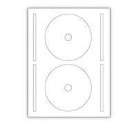 100 étiquettes CD DVD autocollante autocollant diamètre 117 mm trou 17 mm livré avec curseur de placement feuille de 2 étiquettes pour imprimante jet d'encre, laser pour imprimer personnaliser cd dvd