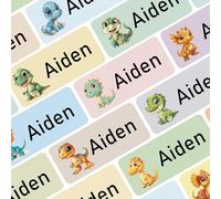 100 Etiquettes Vetement Enfant Personnalisées, Etiquette Prenom Autocollante Vetement Personnalisé pour École et Fourniture Scolaire -Sans Repassag (Motif B)