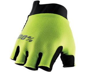 100% Exceeda Gel Gants de vélo, noir/jaune, Taille M