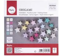 100 feuilles à plier origami 15 x 15 cm - multicolore Multicolore G