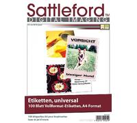 100 feuilles A4 autocollantes [Sattleford]