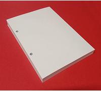 100 feuilles avec 2 trous au format DIN A5 14,5 x 20,5 cm. Papier blanc épais 120 g. Recharge de rechange pour classeur avec 2 anneaux distants 8 cm