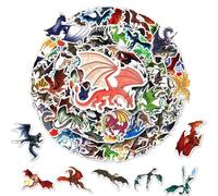 100 feuilles d'autocollants à motif de dragon, autocollants pour scrapbooking, autocollants pour ordinateur portable, autocollants pour guitare, autocollants décoratifs