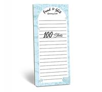 100 feuilles de liste d'épicerie, bloc-notes magnétique "Food&Shit" Liste de courses amusante Bloc-notes magnétique détachable Mémo Liste des tâches Planificateur pour réfrigérateur (7.6cm x 20cm)