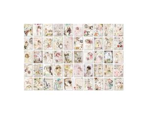 100 feuilles de papier scrapbooking vintage, papier kraft pour décorations DIY, design vintage classique avec série de poésie pommelée, idéal pour manuel, album photo, carnet de (BognajinnyBvVGcq-11)