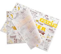 100 Feuilles Fromage Wrap Papier, Papier Emballage Alimentaire, Étanche et Résistant à l'huile, pour Sandwich/Pain/Gâteau/Burger