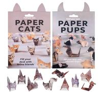 100 Feuilles kit origami en papier pour chats chiens, pour Kit Activité Manuelle Adulte, 3D papier origami chats ensemble, cadeaux pour amoureux des chat et chiens, Décoration de Bureau
