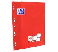 Oxford Feuilles mobiles perforées A4 Séyès 90 g 100 feuilles