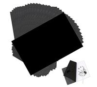 100 Feuilles Papier de Copie Carbon, Feuilles Papier Carbone Noir, Papier de Transfert de Carbone, Feuilles de Transfert Carbone A4, pour Papier, Bois, Toile, et Autres Surfaces (21 x 29,7CM)
