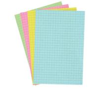 100 fiches bristol - A4 - Petits carreaux - Assortiment de couleurs - Exacompta