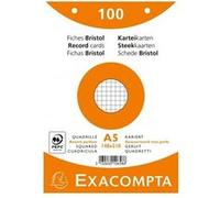 100 FICHES BRISTOL A5 COULEURS 5x5 10658E G