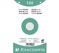 100 fiches bristol petits carreaux perforã©es 12,5x20cm 10603e G