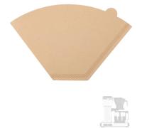 100 Filtres à Café pour Cafetière Technivorm Moccamaster, Filtre Conique en Papier n° 4 Compatible avec la Cafetière Technivorm Moccamaster 8-10 Tasses (Couleur Bois)