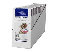 100 filtres à thé Papier S (12 Paquets de Vente au détail par Coque) Filtres Slim Blanc