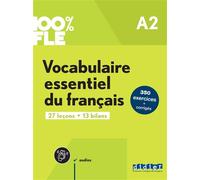 Crépieux Gaël – 100% FLE : Vocabulaire essentiel du français A2 – Livre broché + didierfle.app