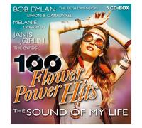 100 FLOWER POWER HITS - BOB DYLAN/JANS JOPLIN/ SIMON&GARFUNKEL/+ 5 CD NEUF
