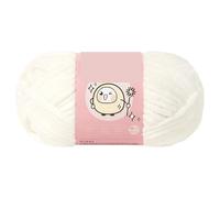 100 g/bobine de fil polyester 68 mètres et 6 mm diamètre, idéal for tricoter crocheter des pulls écharpes. Fil chaud, doux brillant, fait main pour Tricoter à la Main(Color 01)