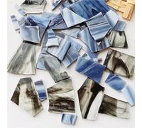 100 g de carreaux de mosaïque en mica de forme irrégulière, fragments colorés for bricolage, fabrication de verre, décoration d'intérieur(Color-16)