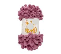 100 g de fil à boucle for les doigts 10 mm 8 mètres de polyester tricoté à la main for la maison, couverture tricotée, oreiller, écharpe, fil à tricoter au crochet(Color-8)