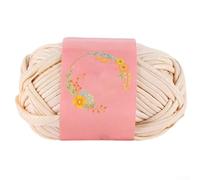 100 g de fil à crochet brillant imitation cuir souple pour divers projets de bricolage et idées de décoration d'intérieur (U)